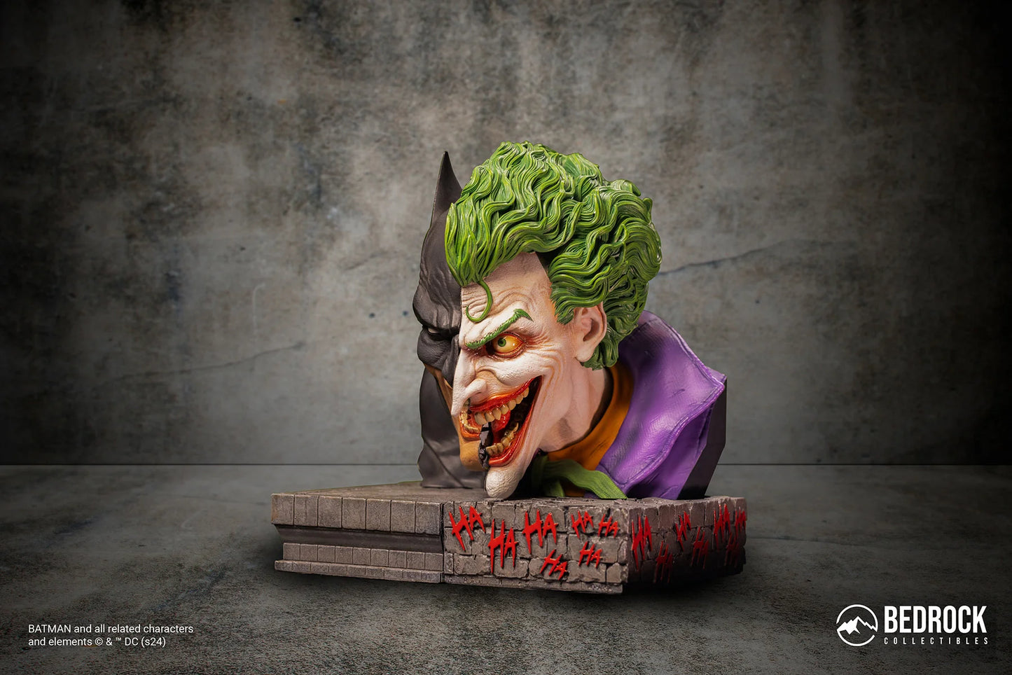 Preventa Resina Batman y Joker Figura DC Bedrock Collectibles (Licencia) Estudio