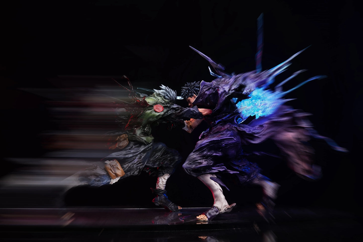 Preventa Resina Obito Uchiha vs Kakashi Hatake Figura Naruto Iron Curtain Estudio