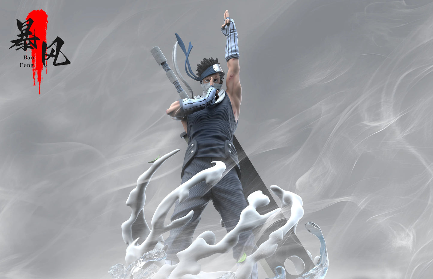 Preventa Resina Momochi Zabuza Figura Naruto BaoFeng Estudio