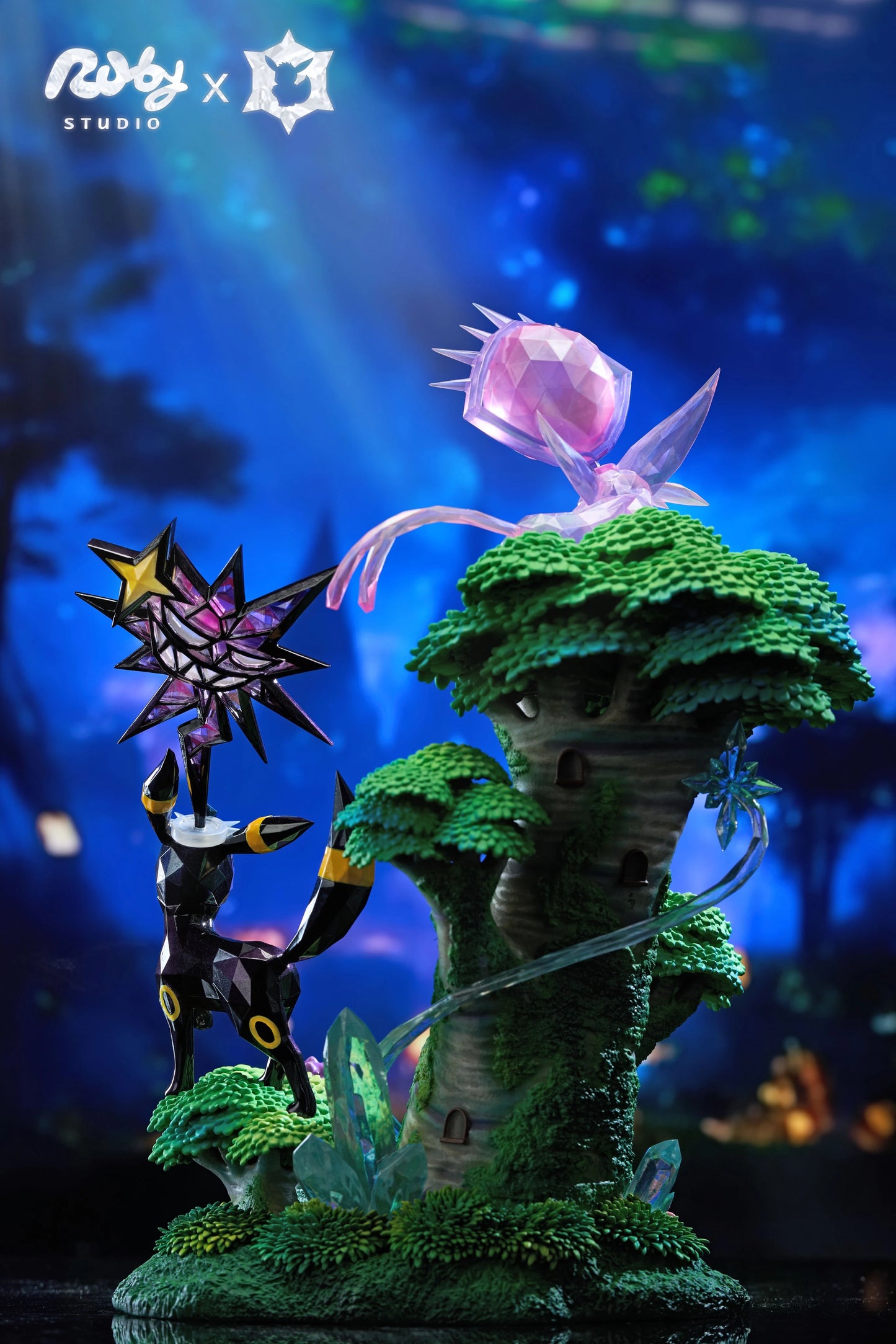 Preventa Resina Espeon & Umbreon Figura Pokemón Ruby Estudio