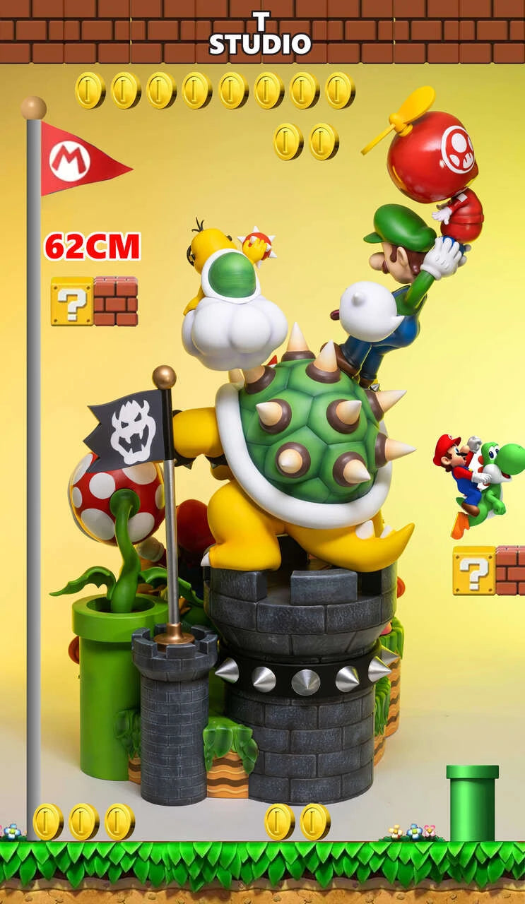 Preventa Resina Mario Family Figura Super Mario Bros T Estudio