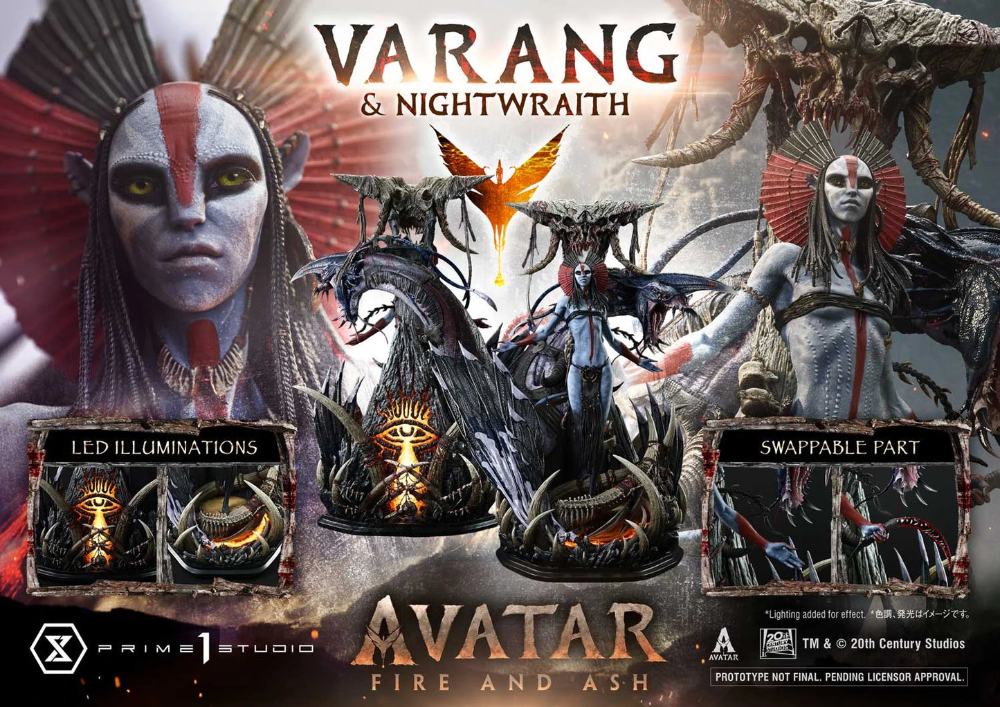 "Preventa Resina Varang & Nightwraith  Figura Avatar: Fire and Ash   Prime 1 (Licencia) Estudio"