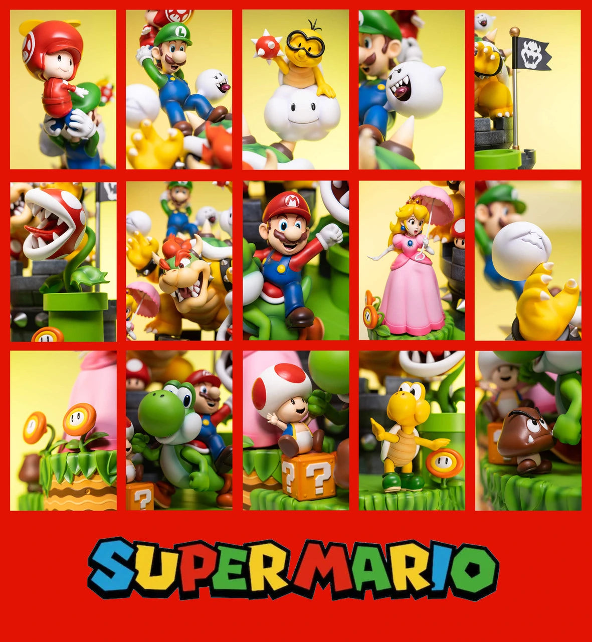 Preventa Resina Mario Family Figura Super Mario Bros T Estudio