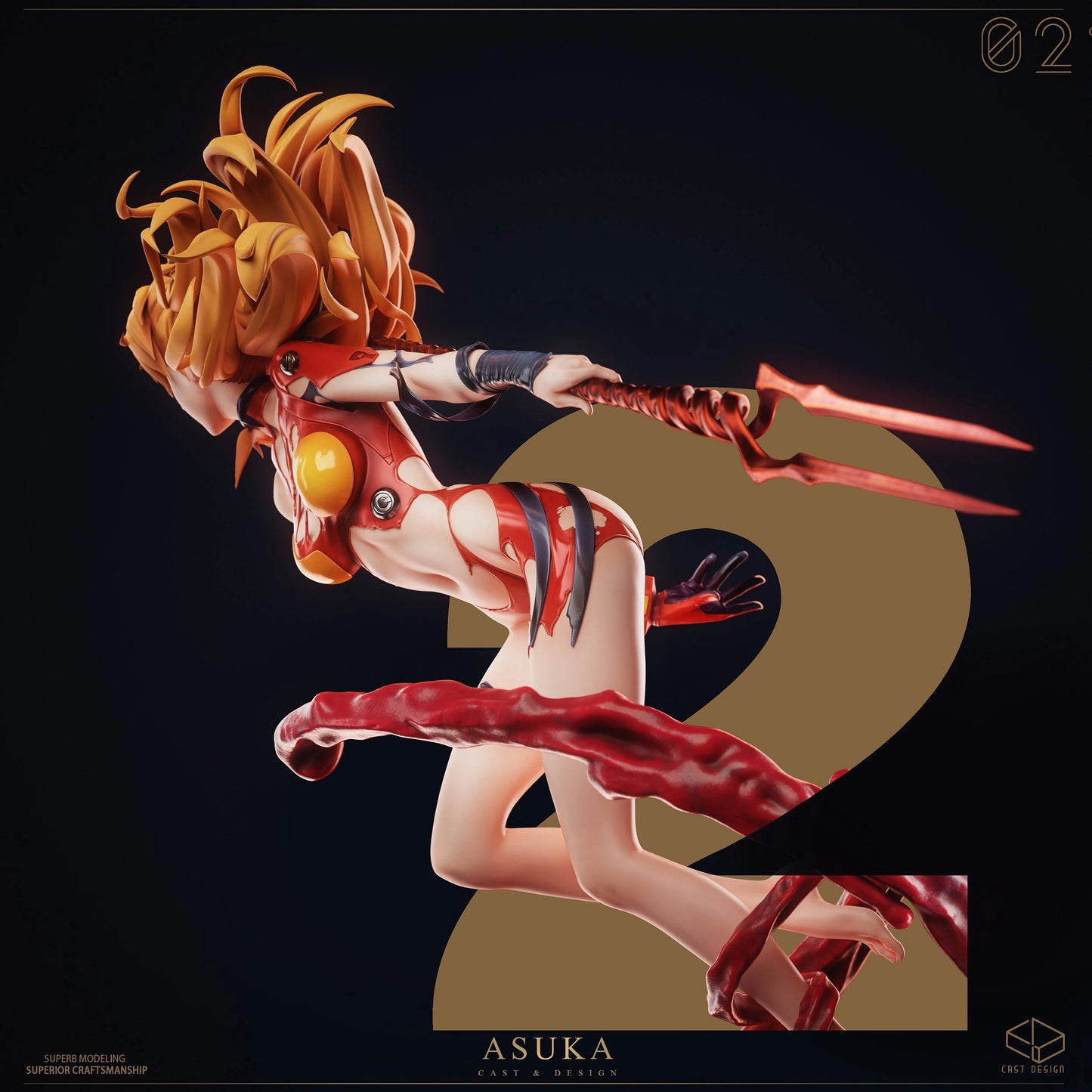 Preventa Resina Asuka Langley Figura Evangelion Cast Design Estudio