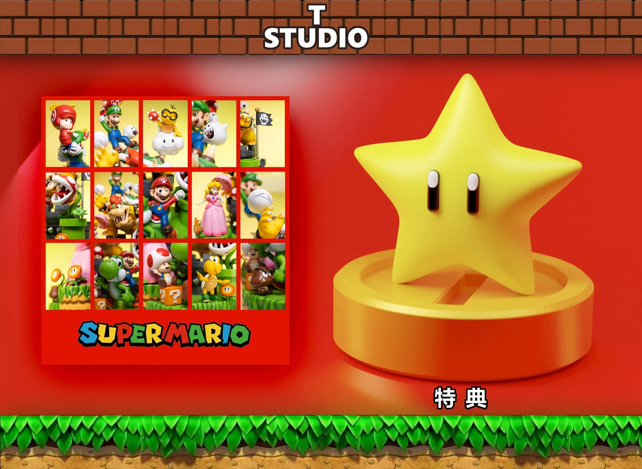 Preventa Resina Mario Family Figura Super Mario Bros T Estudio