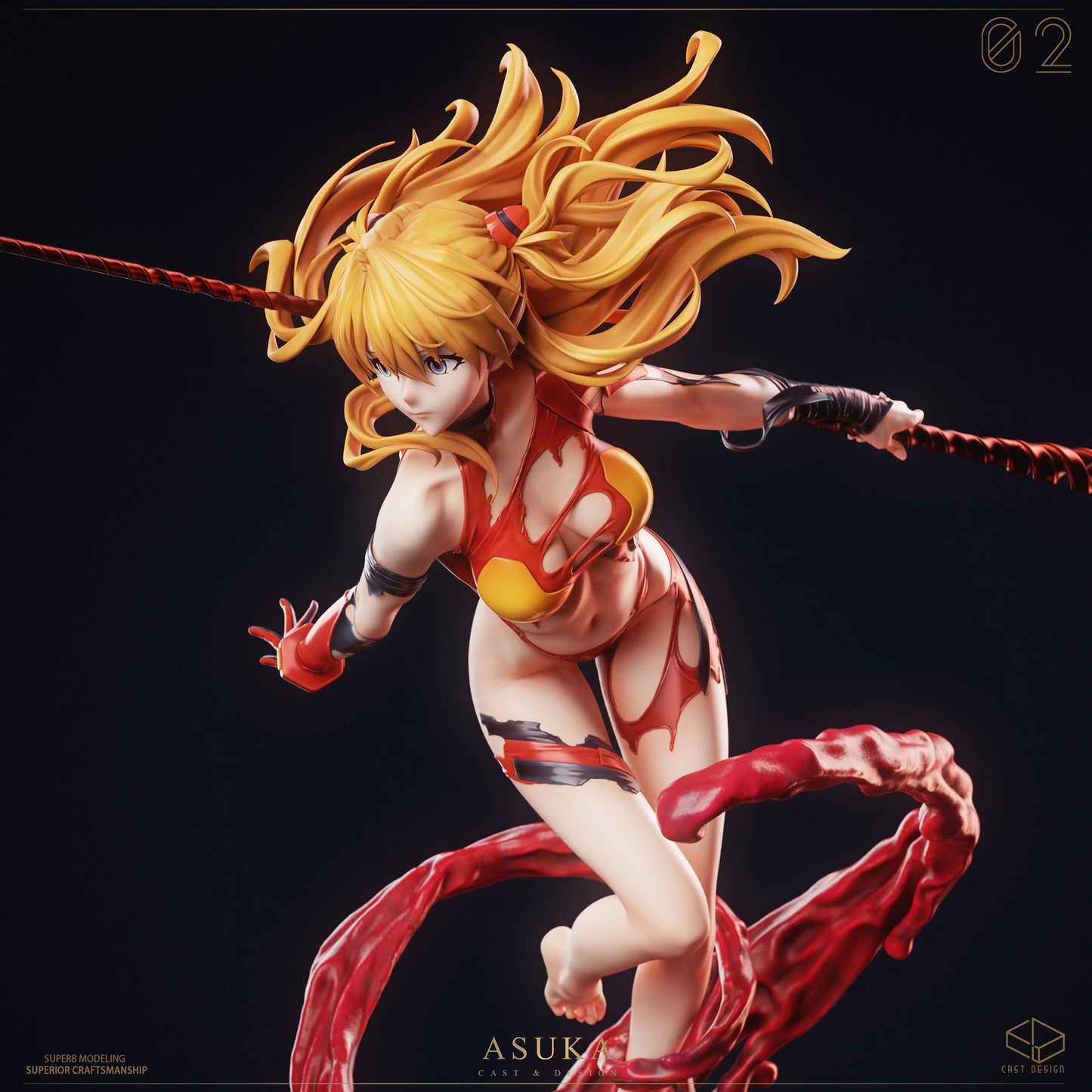 Preventa Resina Asuka Langley Figura Evangelion Cast Design Estudio