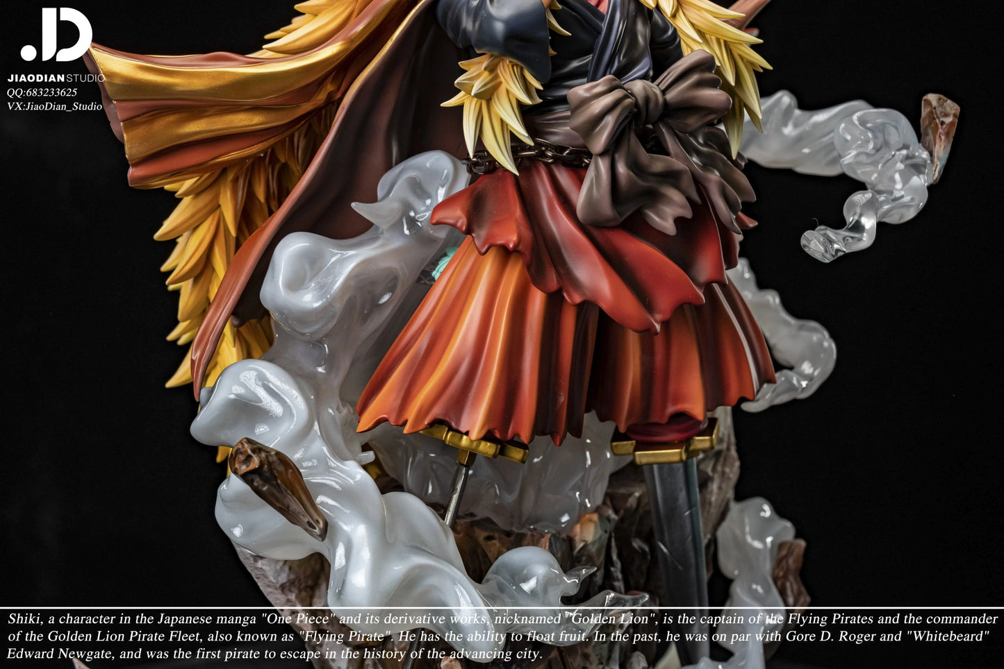 Preventa Resina Shiki "El León Dorado" Figura One Piece Jiao Dian Estudio