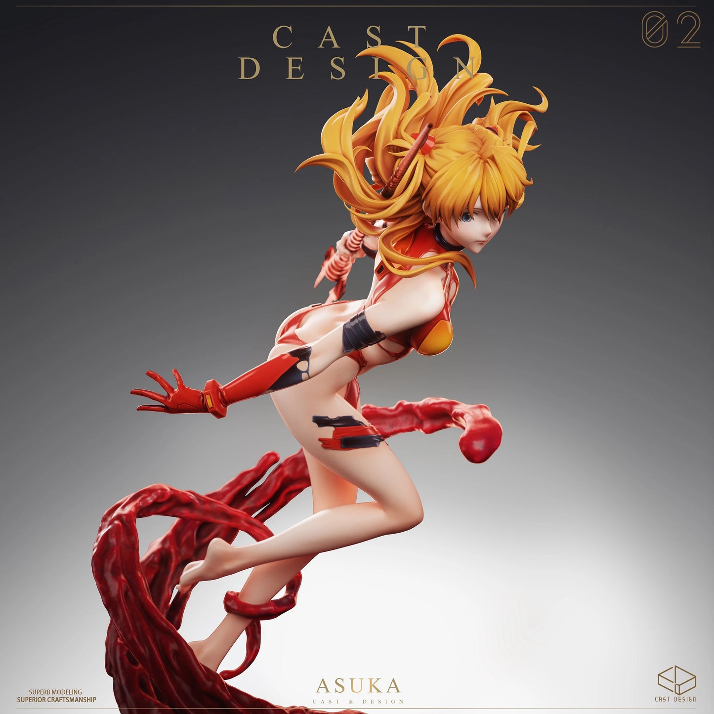 Preventa Resina Asuka Langley Figura Evangelion Cast Design Estudio