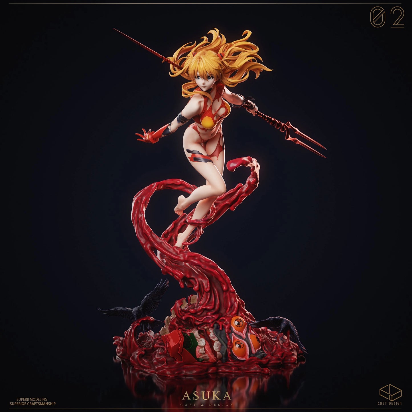 Preventa Resina Asuka Langley Figura Evangelion Cast Design Estudio