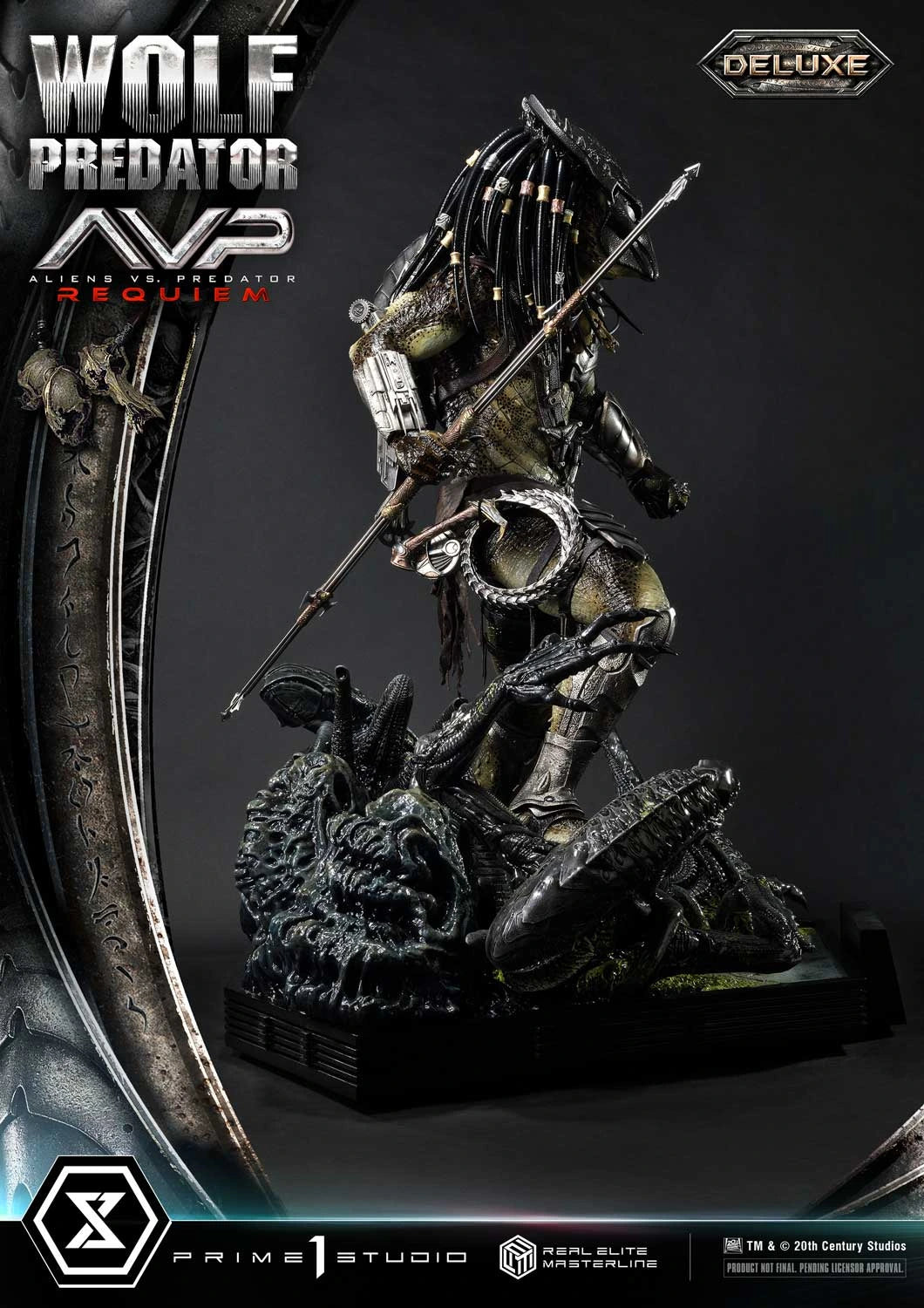 Preventa Resina Wolf Predator Figura Aliens vs Predator: Requiem Prime 1 (Licencia) Deluxe Estudio