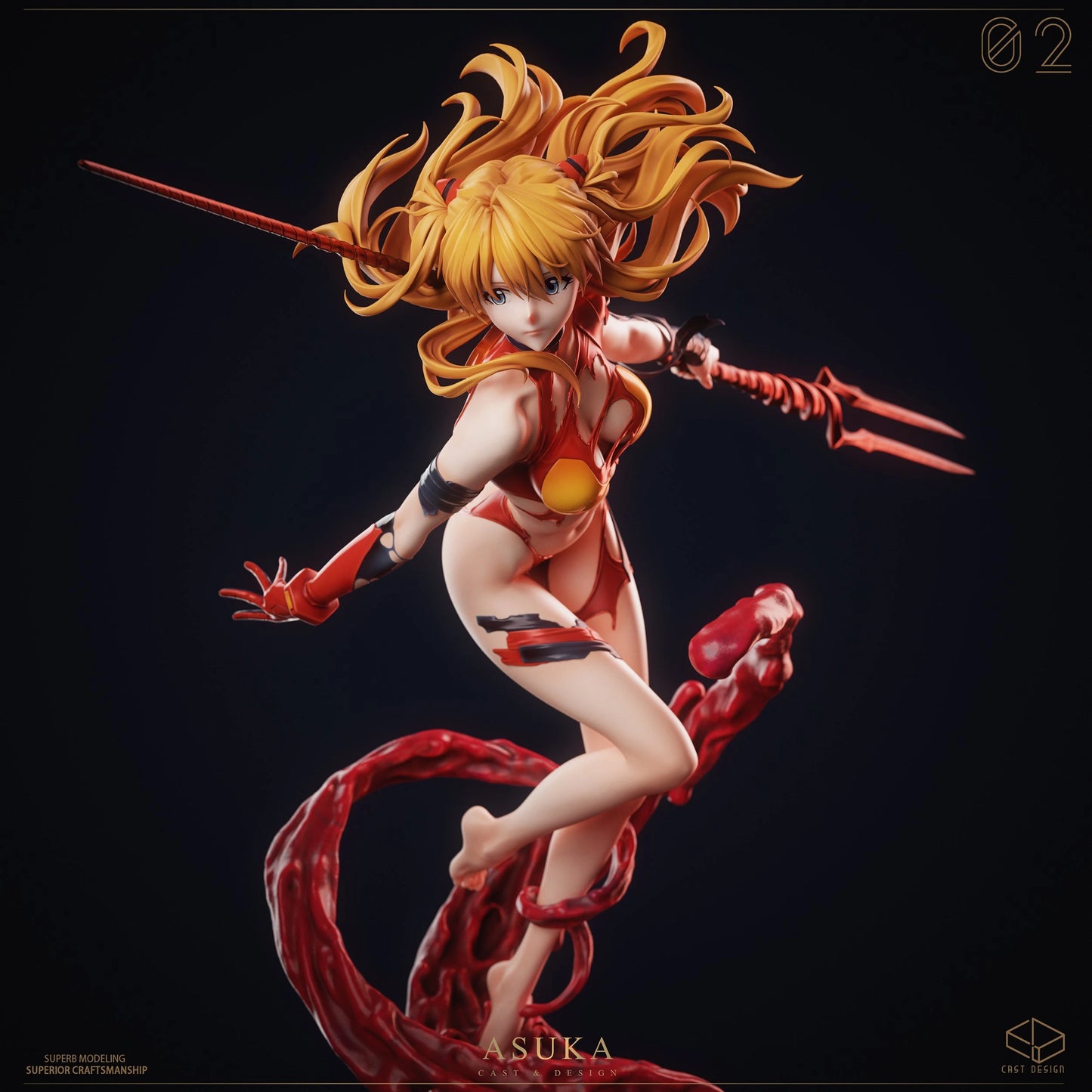 Preventa Resina Asuka Langley Figura Evangelion Cast Design Estudio