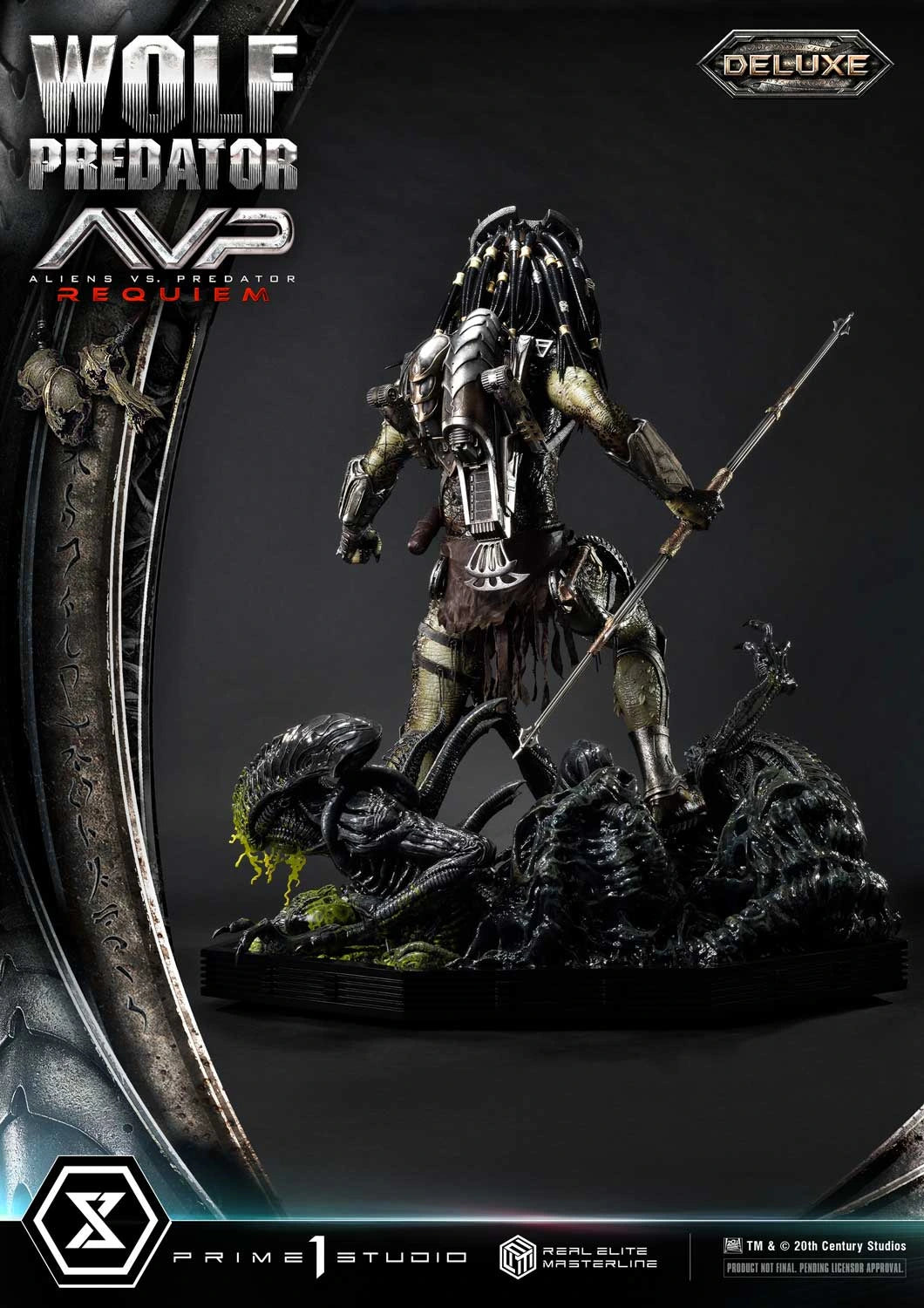 Preventa Resina Wolf Predator Figura Aliens vs Predator: Requiem Prime 1 (Licencia) Deluxe Estudio