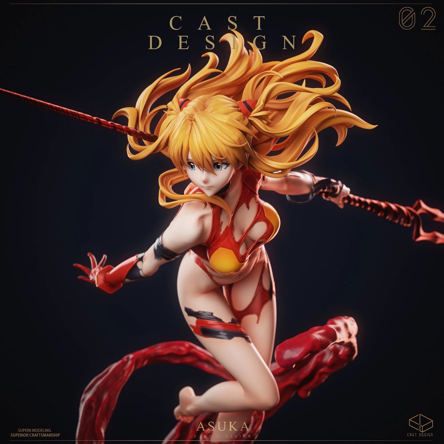 Preventa Resina Asuka Langley Figura Evangelion Cast Design Estudio