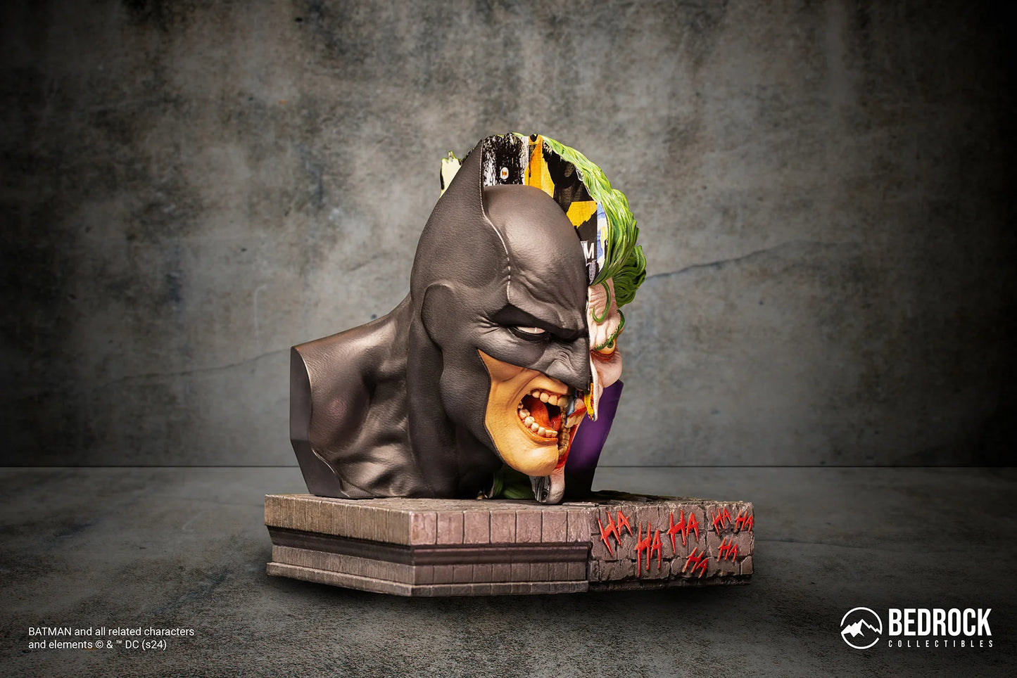 Preventa Resina Batman y Joker Figura DC Bedrock Collectibles (Licencia) Estudio