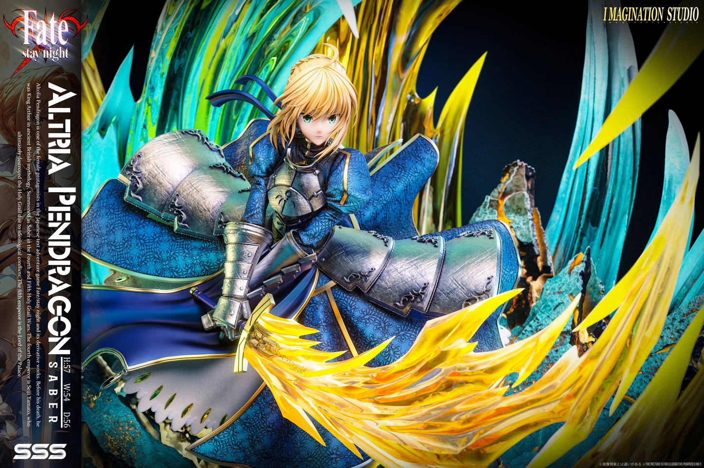 Preventa Resina Artoria Pendragon "Saber" Figura Fate/Stay Night Imagination  Estudio