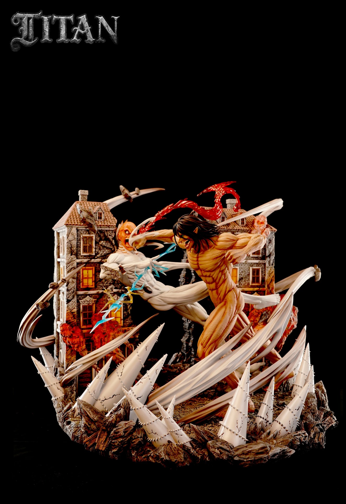 Preventa Resina Titán Martillo de Guerra vs Titán de Ataque Figura Attack On Titan TITAN Estudio