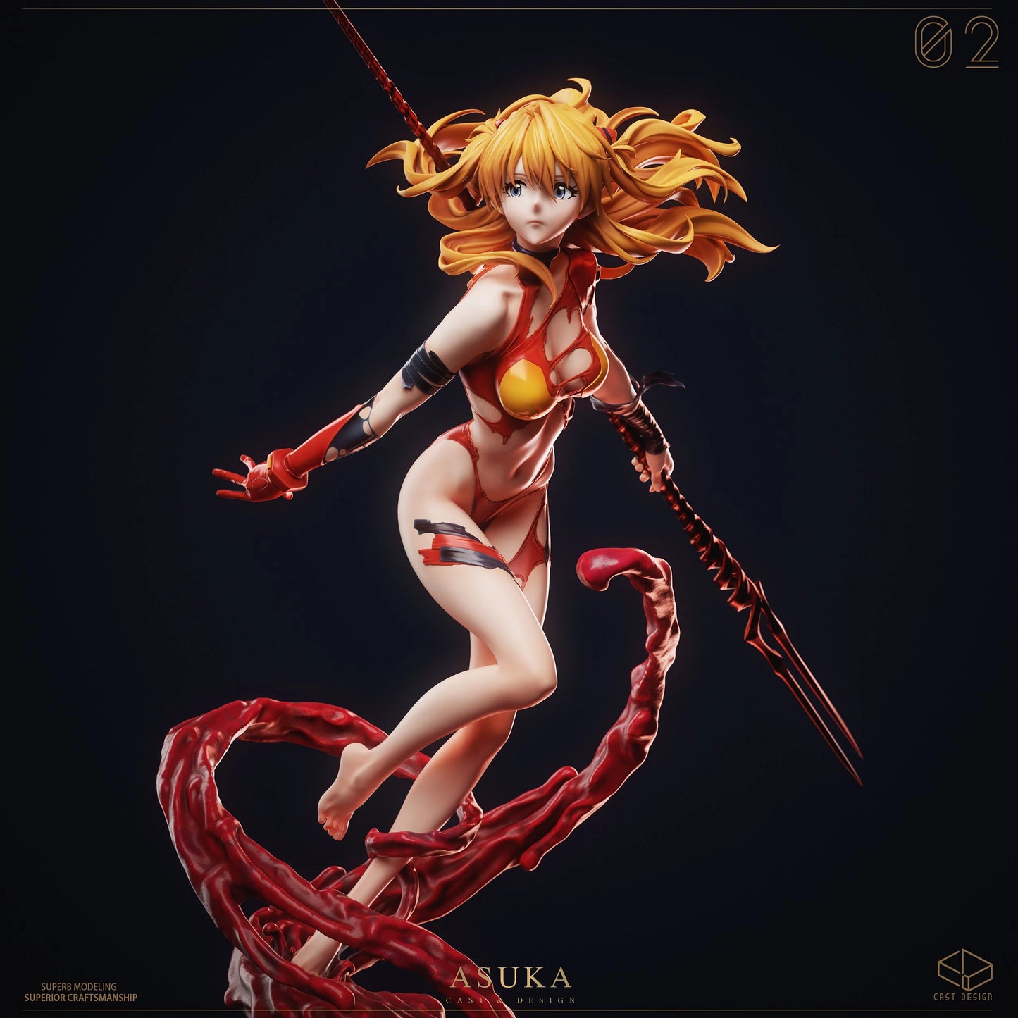 Preventa Resina Asuka Langley Figura Evangelion Cast Design Estudio