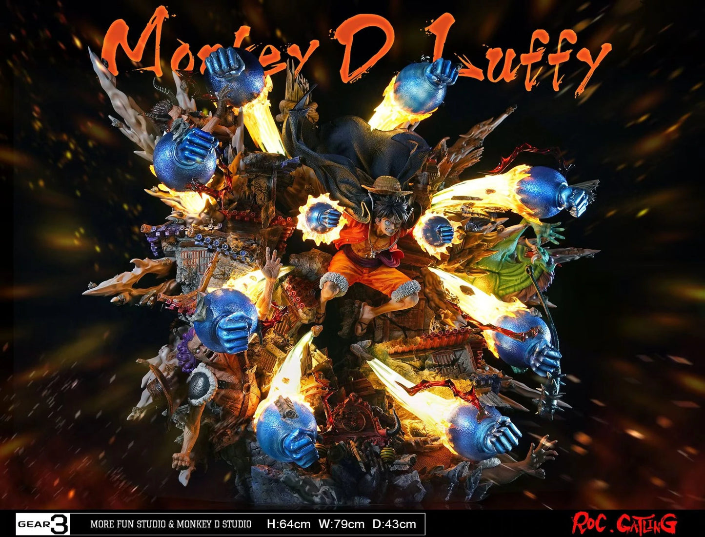 Preventa Resina Monkey D. Luffy "Gear 3" Figura One Piece More Fun & Monkey D. Estudio