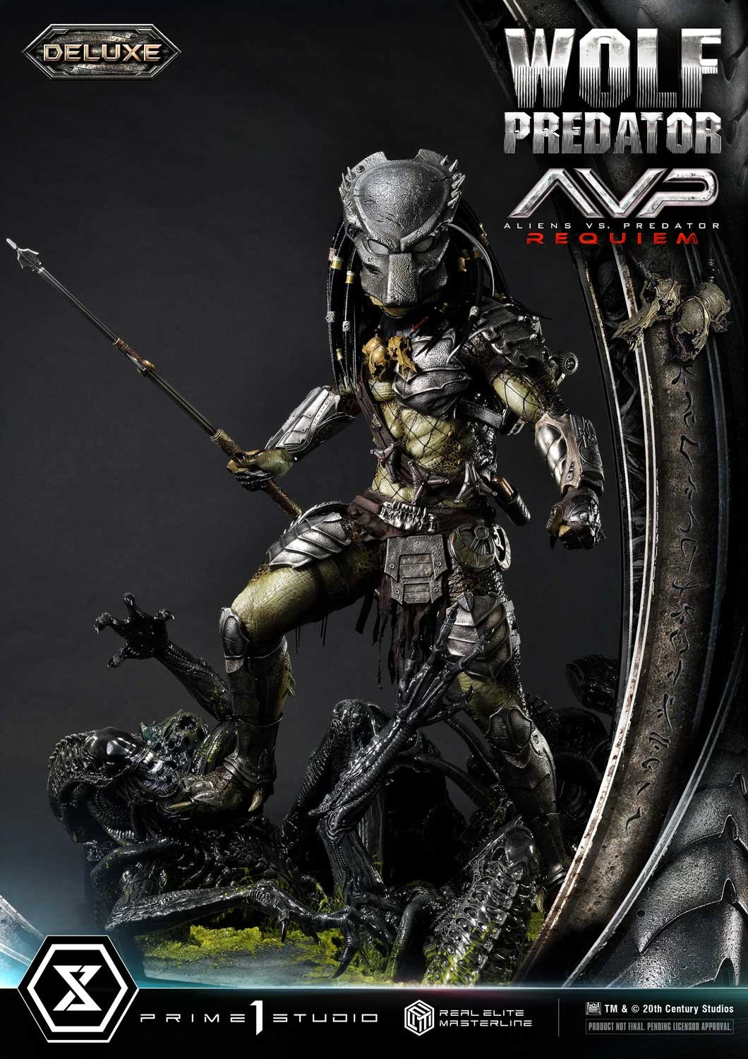 Preventa Resina Wolf Predator Figura Aliens vs Predator: Requiem Prime 1 (Licencia) Deluxe Estudio
