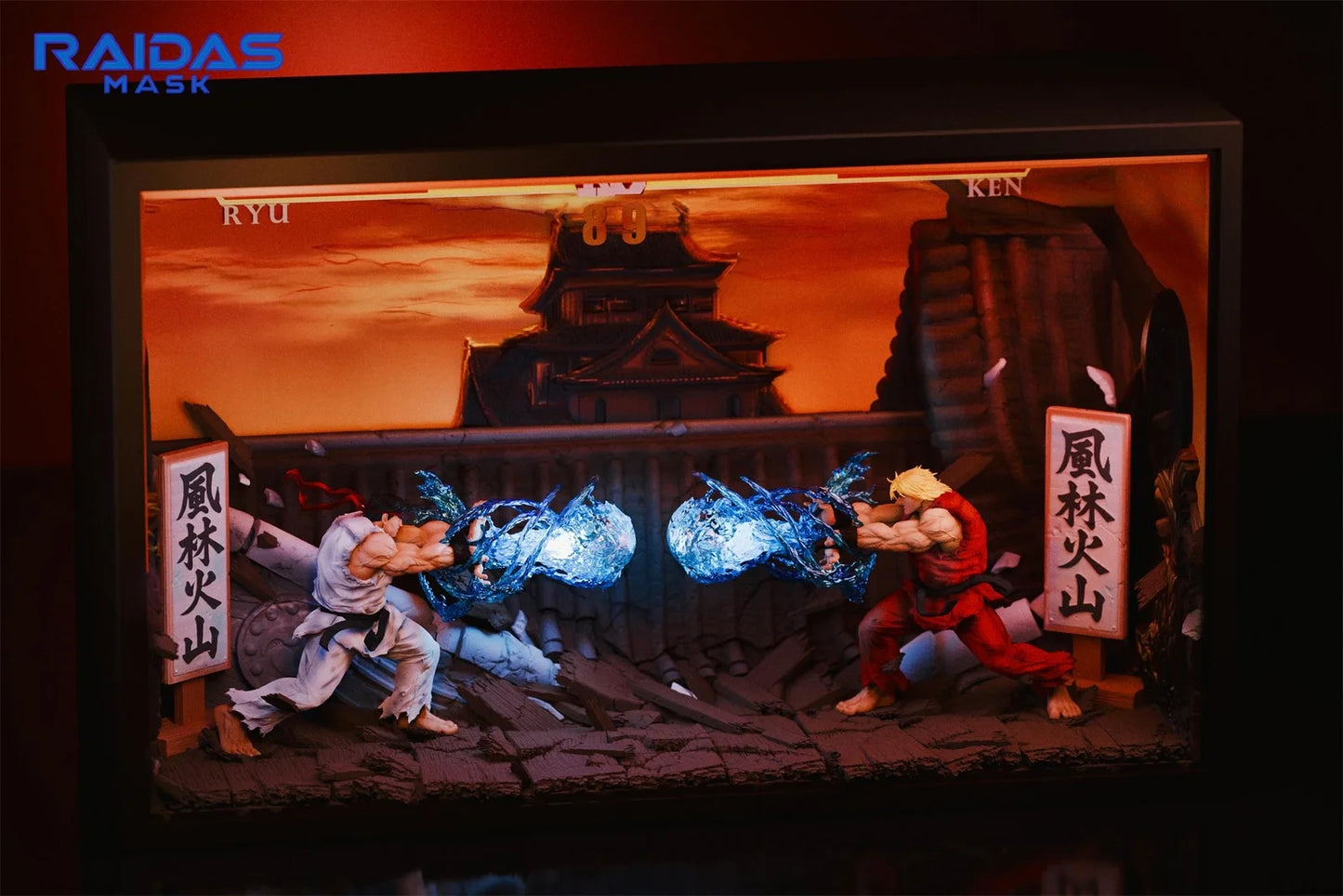 Preventa Resina Ryu vs Ken Figura Street Fighter Raidas Mask Estudio