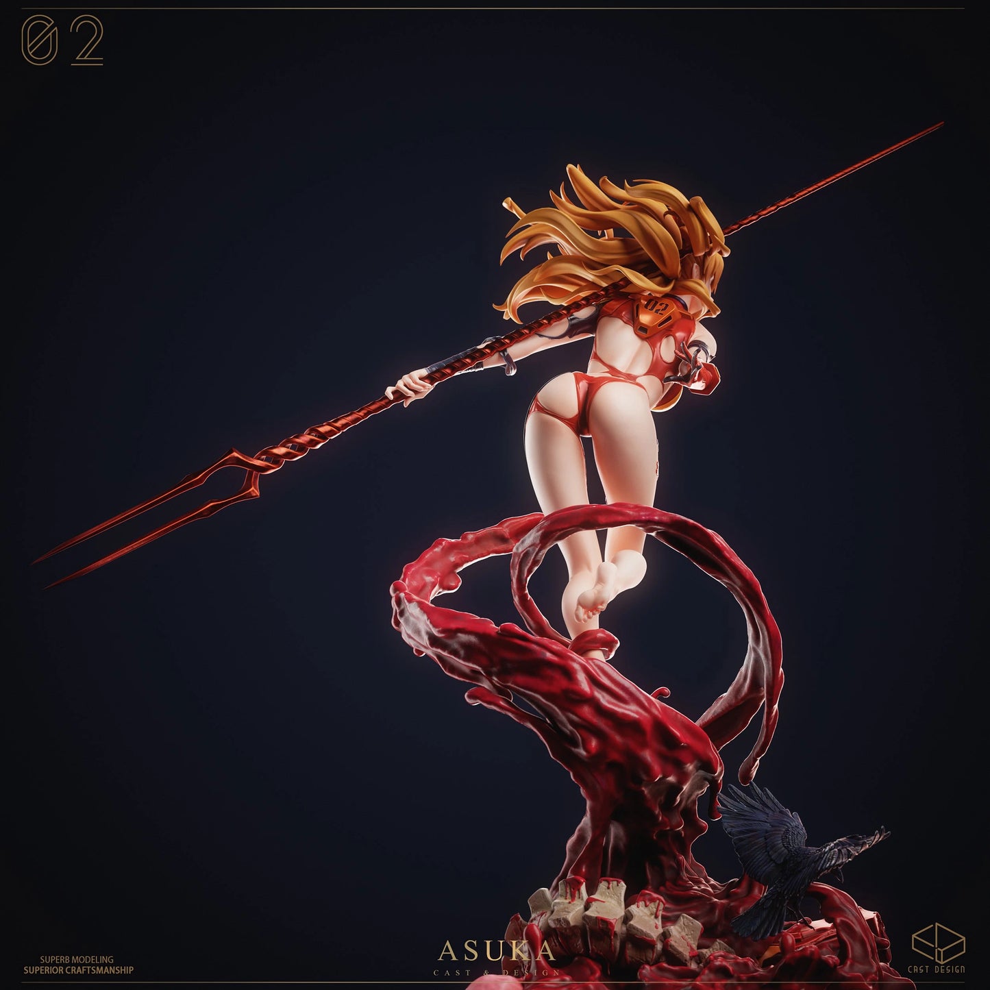 Preventa Resina Asuka Langley Figura Evangelion Cast Design Estudio