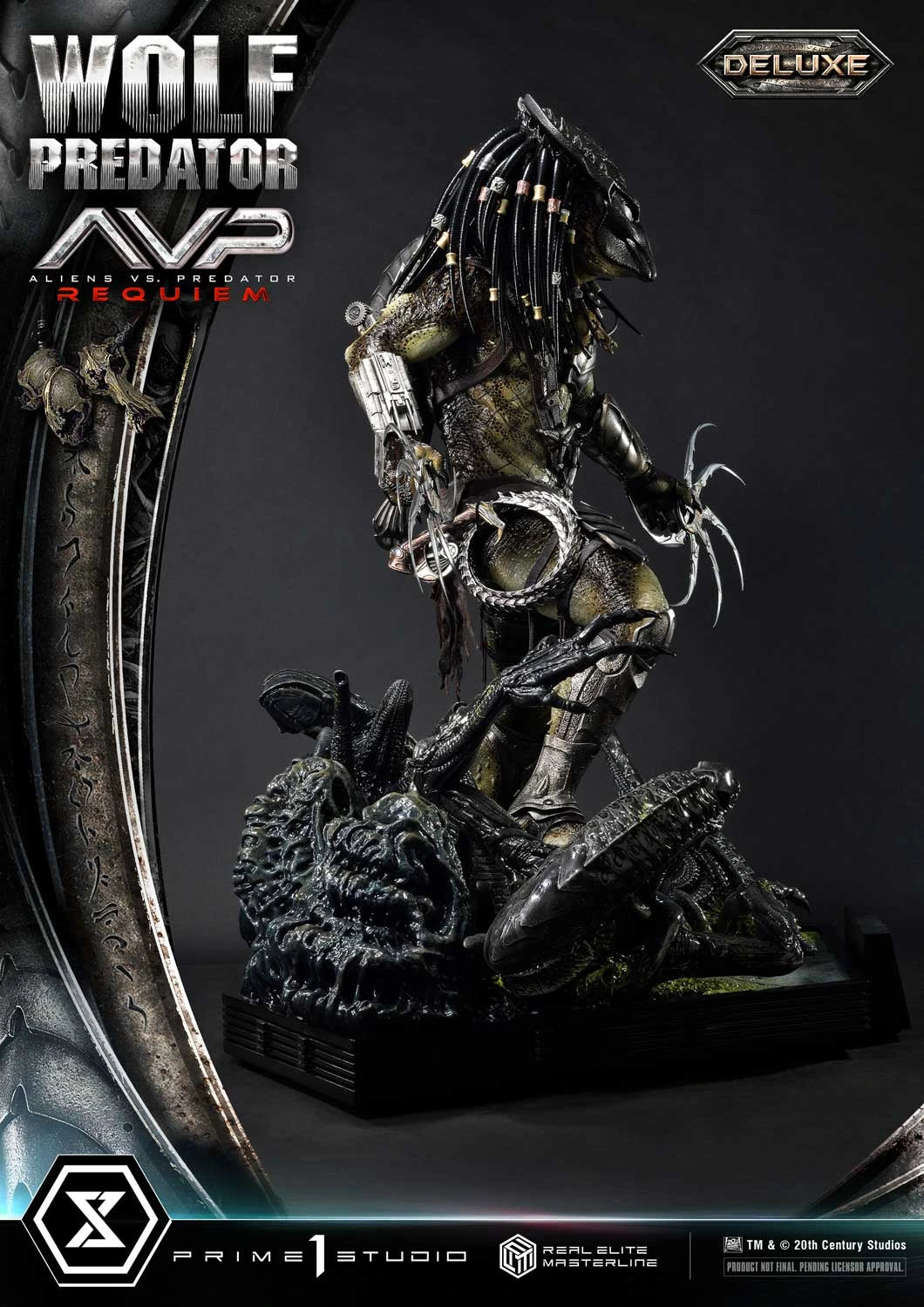 Preventa Resina Wolf Predator Figura Aliens vs Predator: Requiem Prime 1 (Licencia) Deluxe Estudio