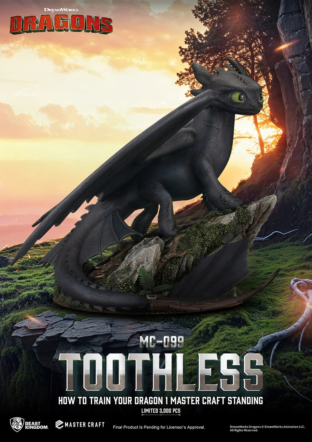 "Preventa Resina Chimuelo Figura Cómo entrenar a tu dragón 3  Beast Kingdom (Licencia) Estudio"