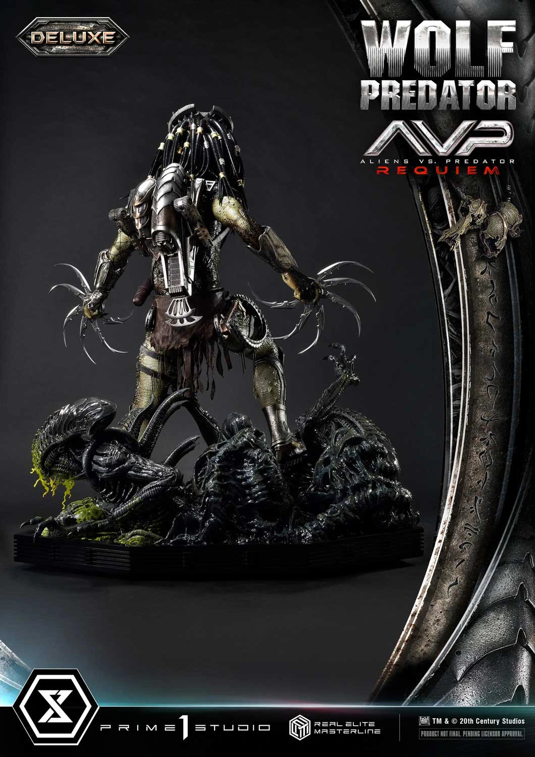 Preventa Resina Wolf Predator Figura Aliens vs Predator: Requiem Prime 1 (Licencia) Deluxe Estudio