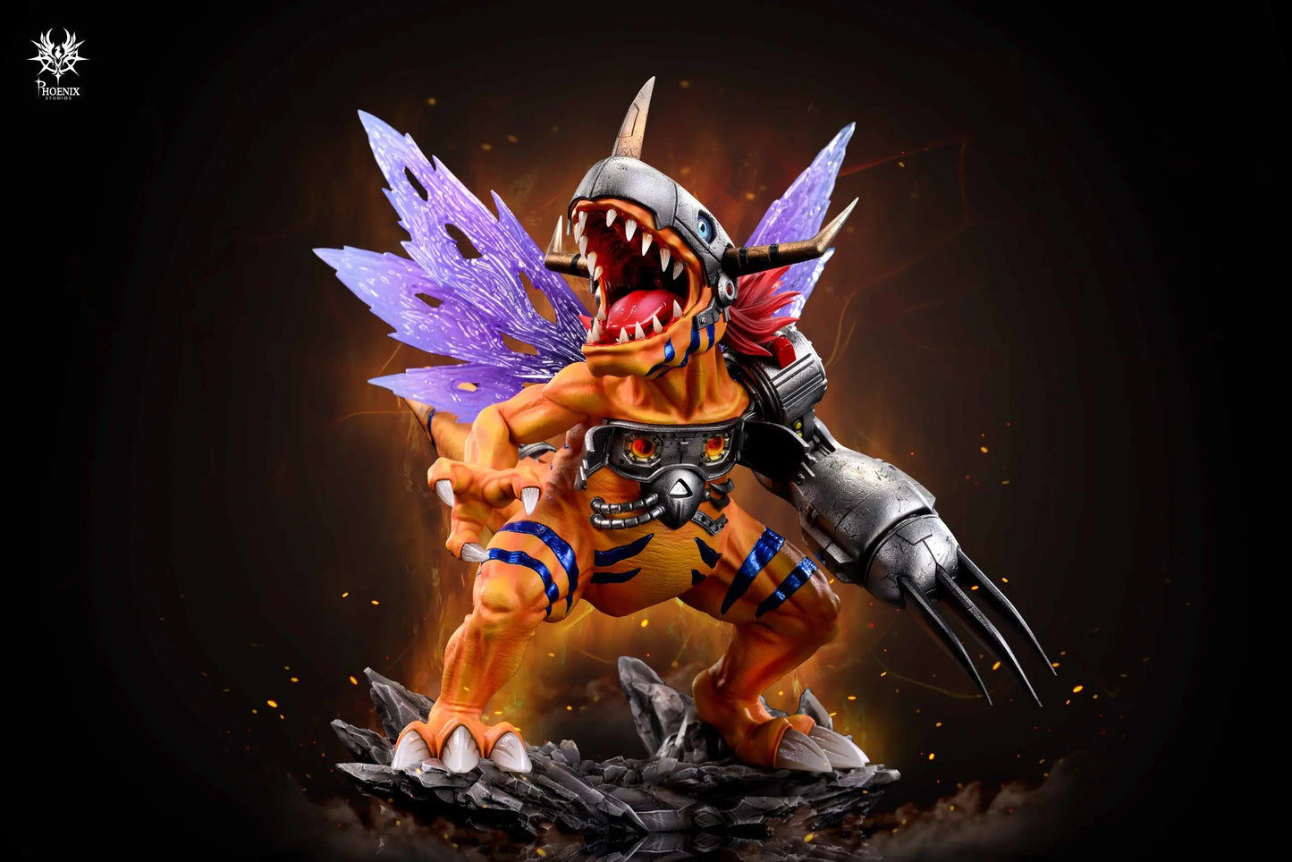 Preventa Resina MetalGreymon Figura Digimon Phoenix Estudio