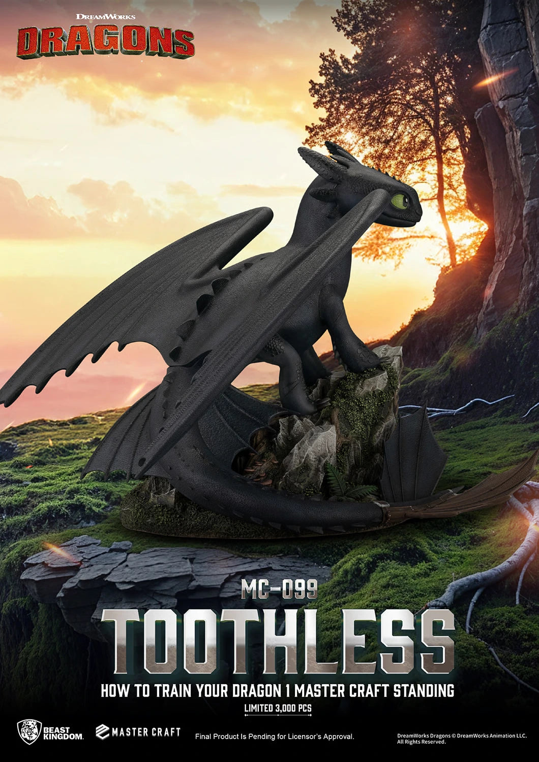 "Preventa Resina Chimuelo Figura Cómo entrenar a tu dragón 3  Beast Kingdom (Licencia) Estudio"