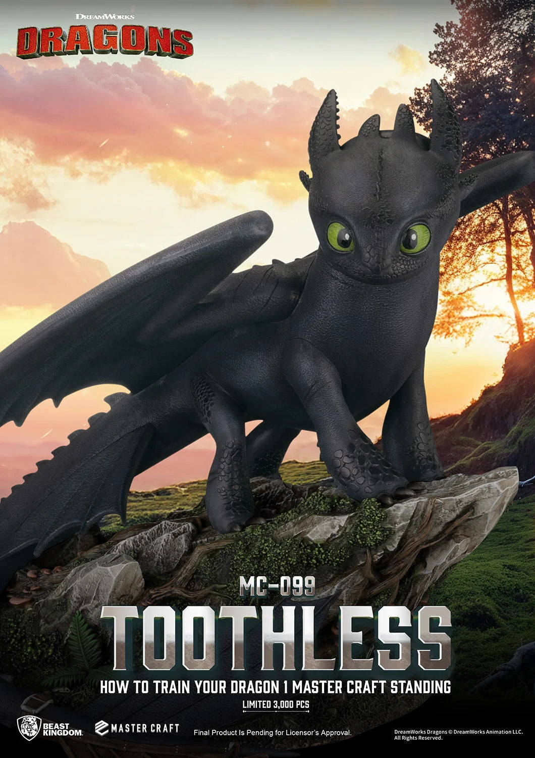 "Preventa Resina Chimuelo Figura Cómo entrenar a tu dragón 3  Beast Kingdom (Licencia) Estudio"