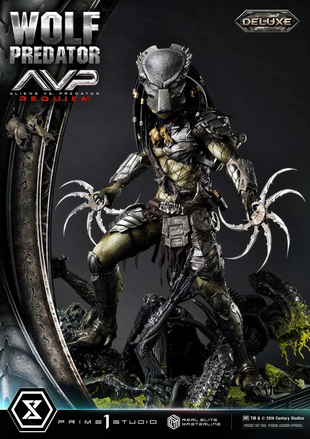 Preventa Resina Wolf Predator Figura Aliens vs Predator: Requiem Prime 1 (Licencia) Deluxe Estudio