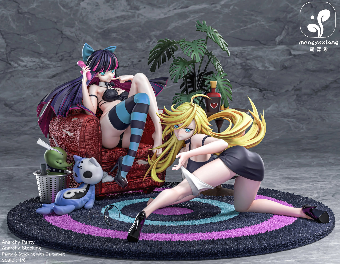 Preventa Resina Panty & Stocking Figura Panty & Stocking with Garterbelt  MengYaXiang Estudio