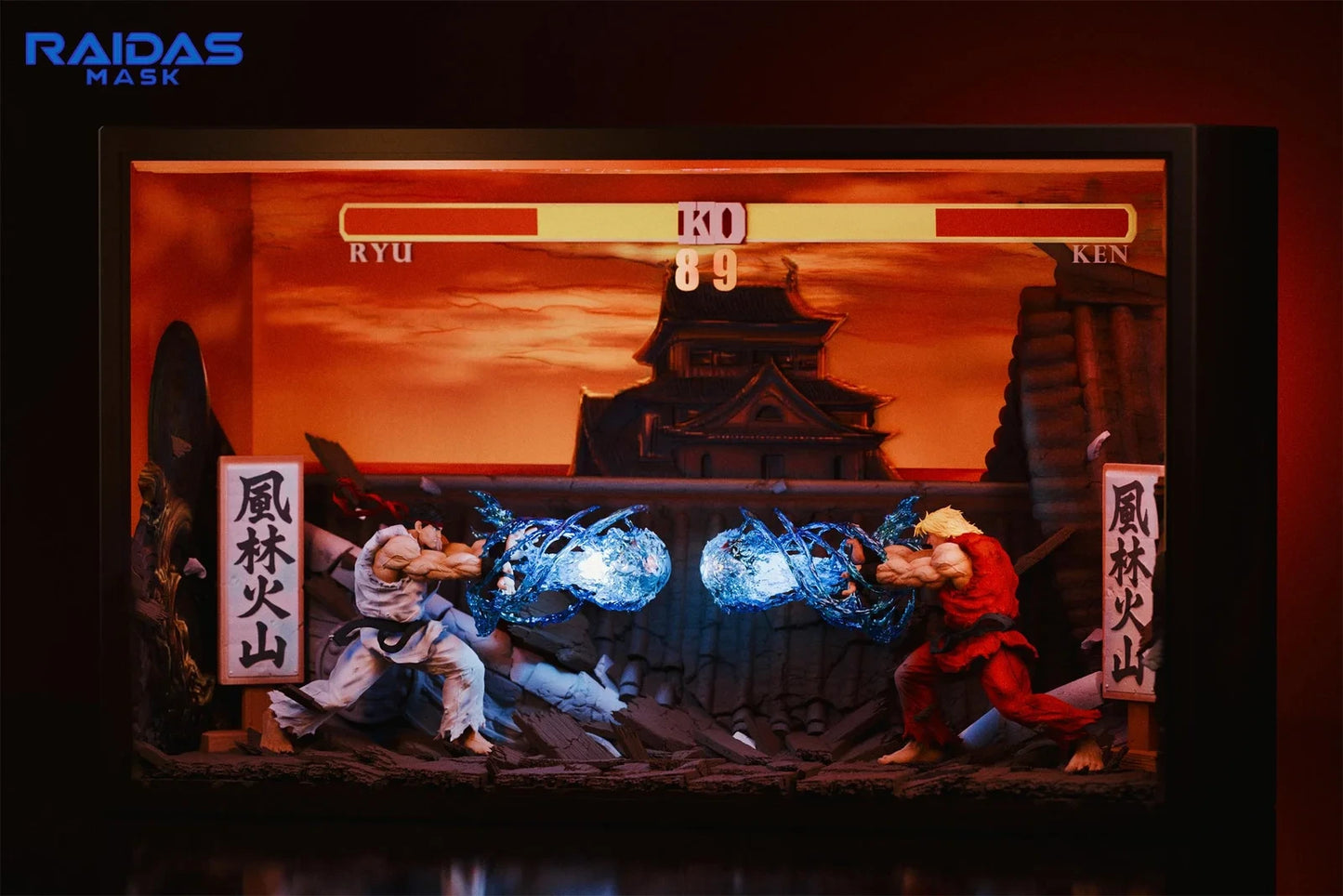 Preventa Resina Ryu vs Ken Figura Street Fighter Raidas Mask Estudio