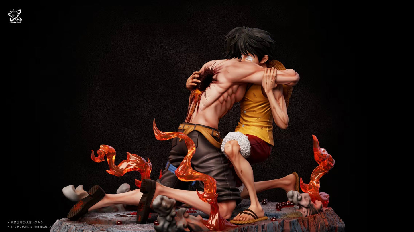 Preventa Resina Luffy & Ace Figura One Piece Dream Lab Estudio