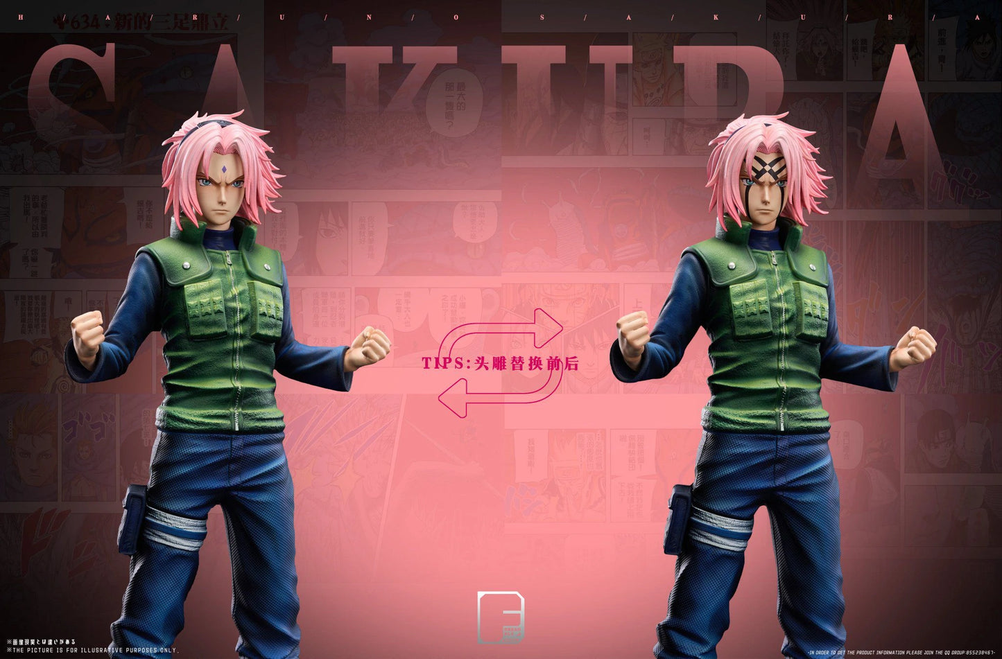 Preventa Resina Naruto, Sasuke  & Sakura Figura Naruto Dream Fly Estudio