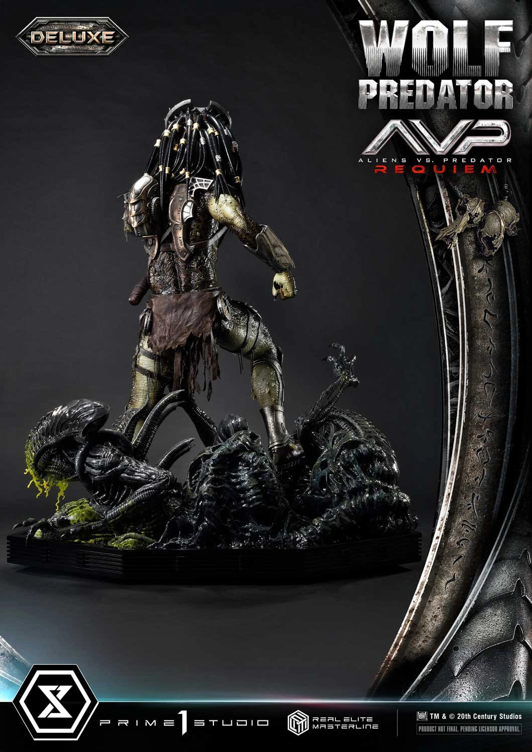 Preventa Resina Wolf Predator Figura Aliens vs Predator: Requiem Prime 1 (Licencia) Deluxe Estudio