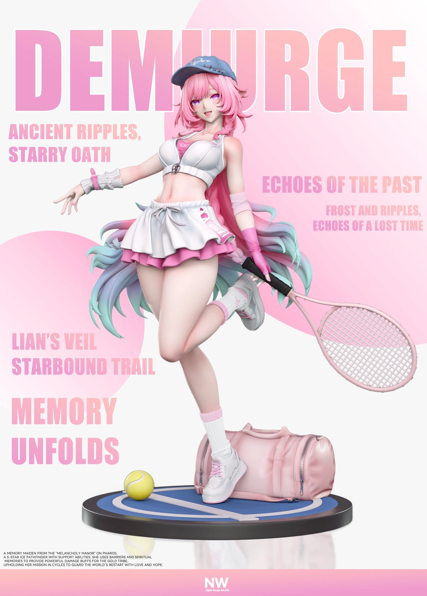 Preventa Resina Elysia Figura Honkai Impact  Night Wing Estudio