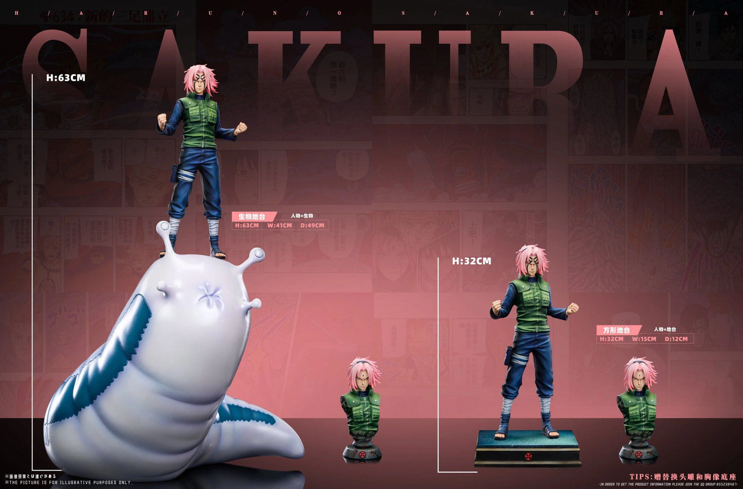 Preventa Resina Naruto, Sasuke  & Sakura Figura Naruto Dream Fly Estudio