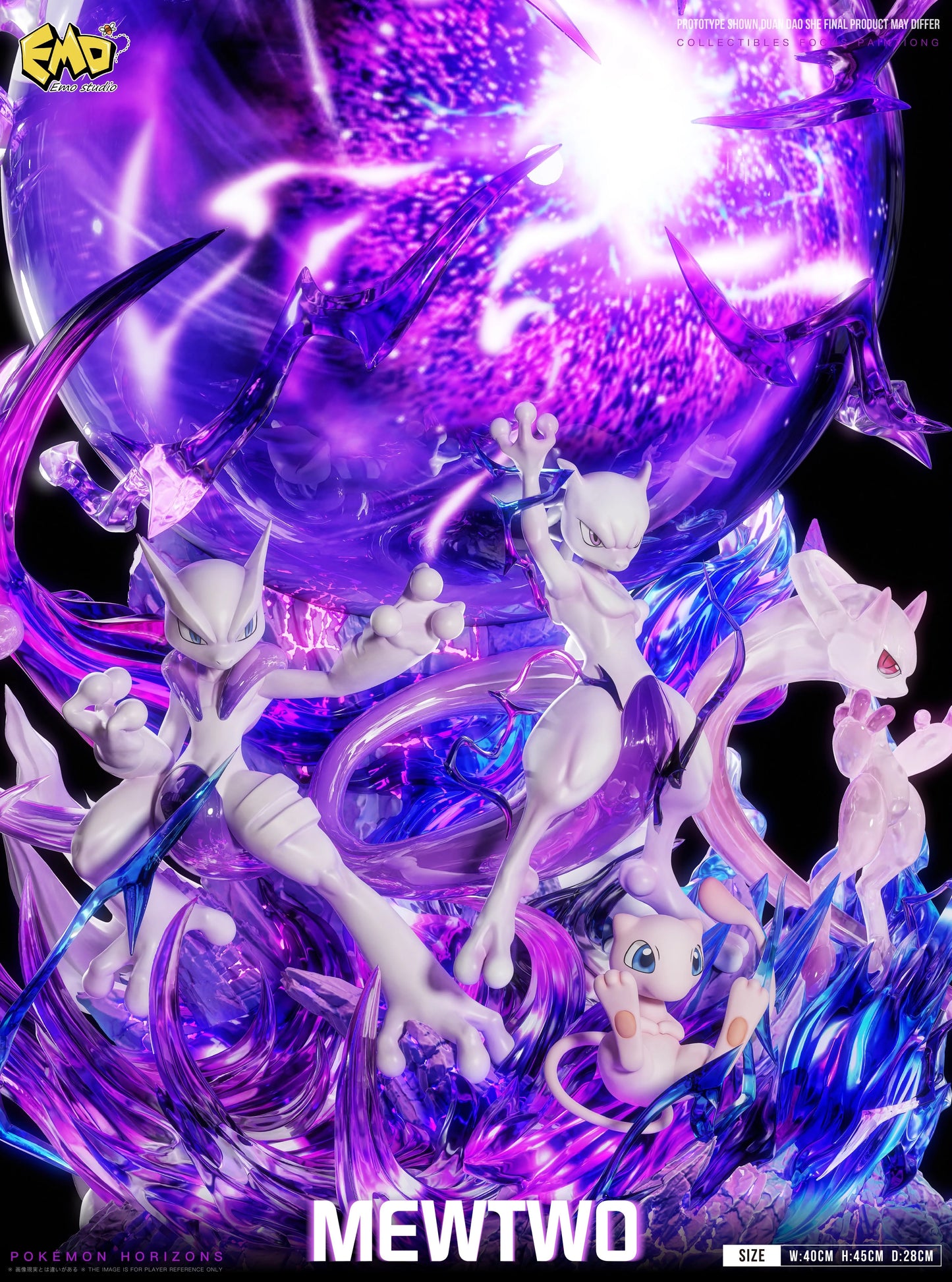 Preventa Resina Mewtwo Figura Pokemón EMO Estudio