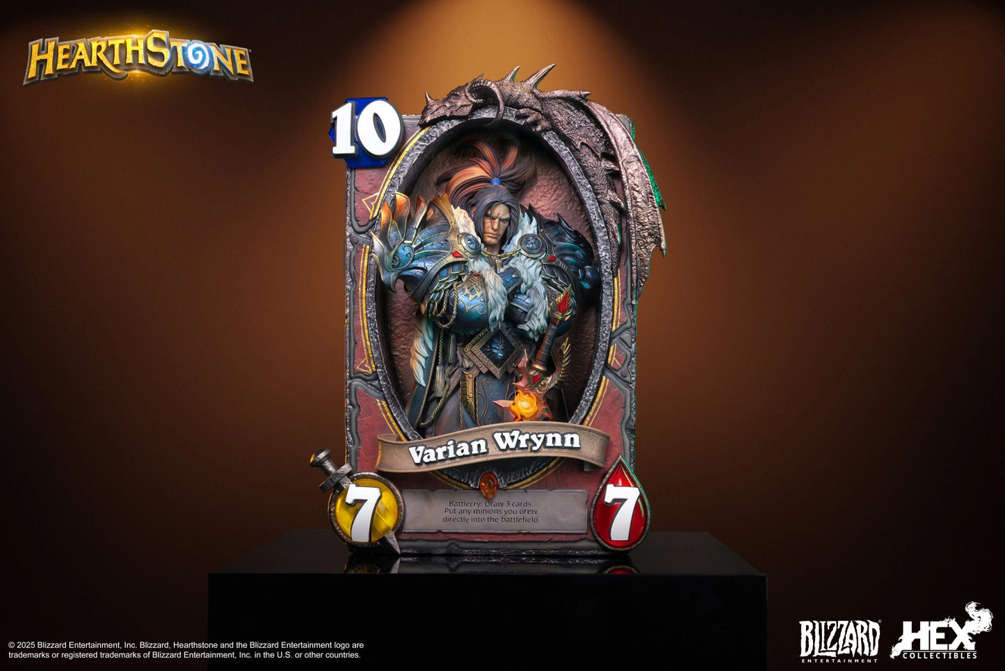 Preventa Resina Varian Wrynn Figura Hearthstone  Hex Collectibles & Blizzard Entertainment (Licencia) Estudio