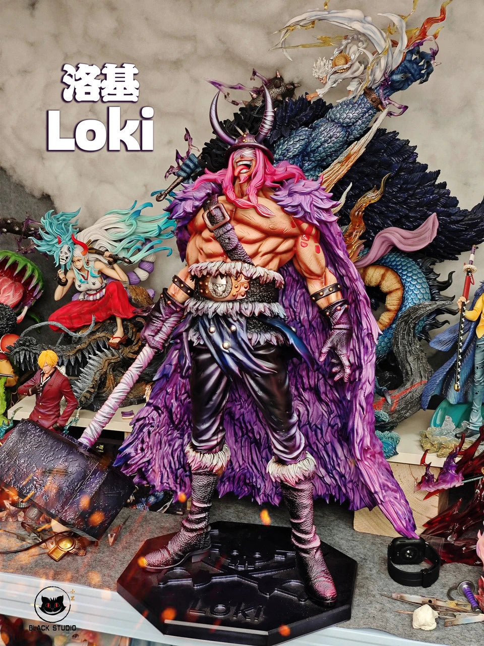 Preventa Resina Loki & Ragnir Figura One Piece Black  Estudio