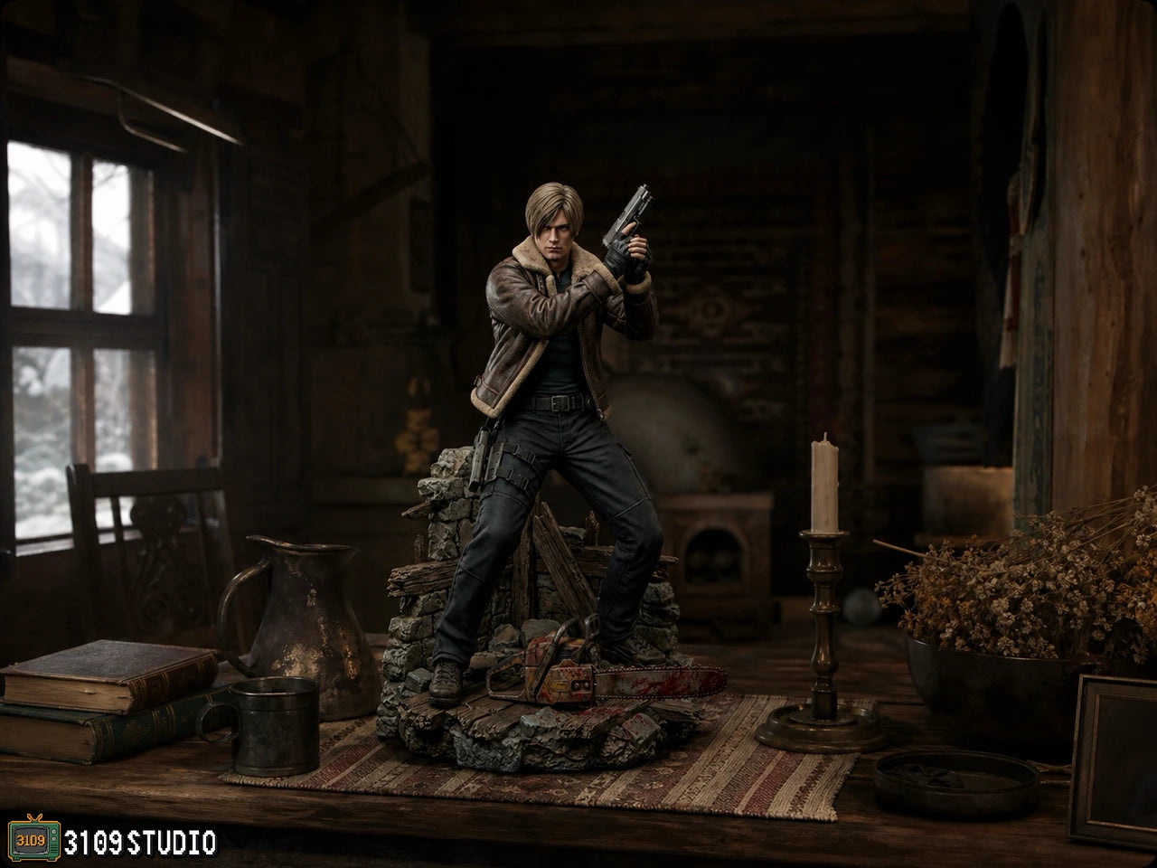 Preventa Resina Leon S. Kennedy Figura Resident Evil 4 3109 Estudio