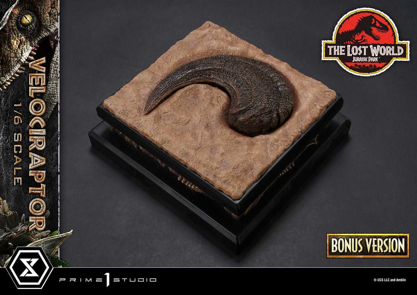 Preventa Resina Velociraptor Figura El mundo perdido: Jurassic Park  Prime 1 (Licencia) Estudio
