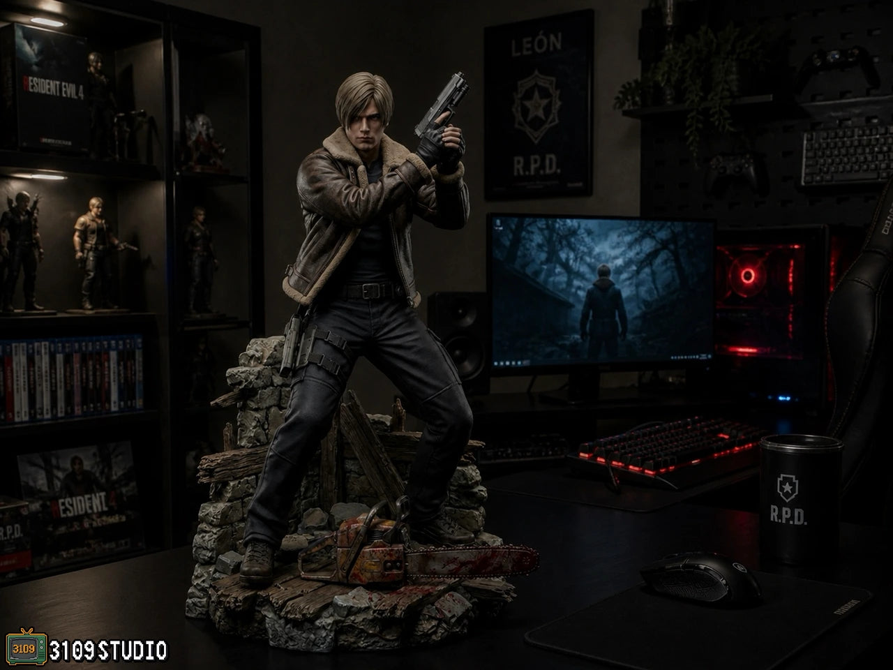 Preventa Resina Leon S. Kennedy Figura Resident Evil 4 3109 Estudio