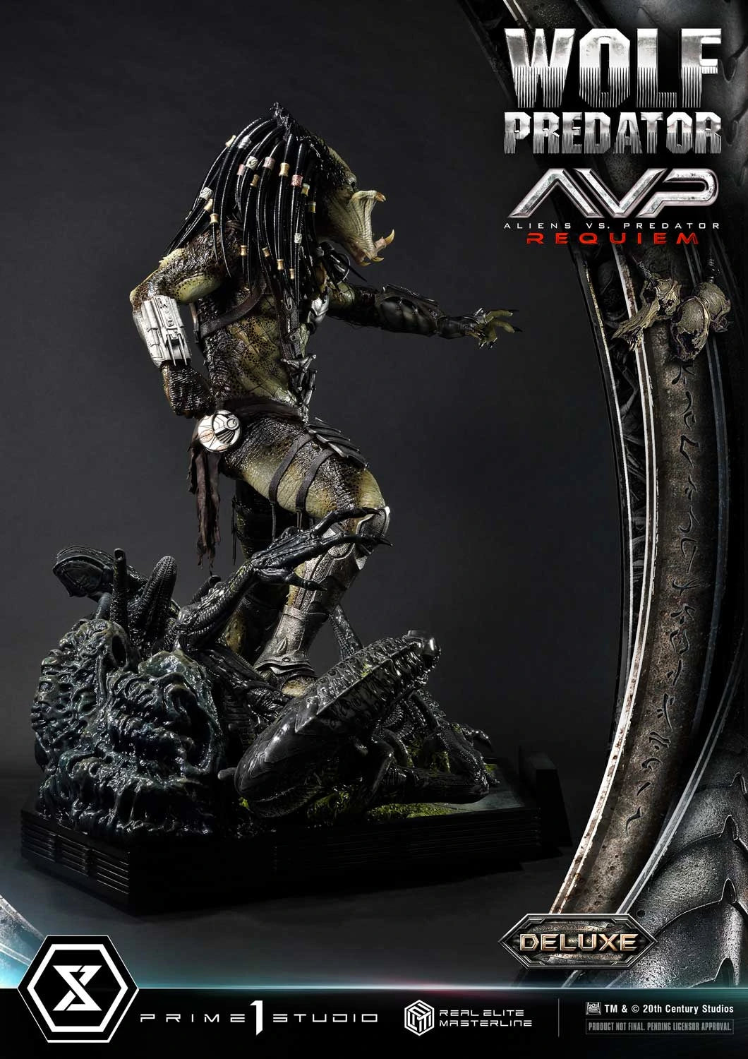 Preventa Resina Wolf Predator Figura Aliens vs Predator: Requiem Prime 1 (Licencia) Deluxe Estudio