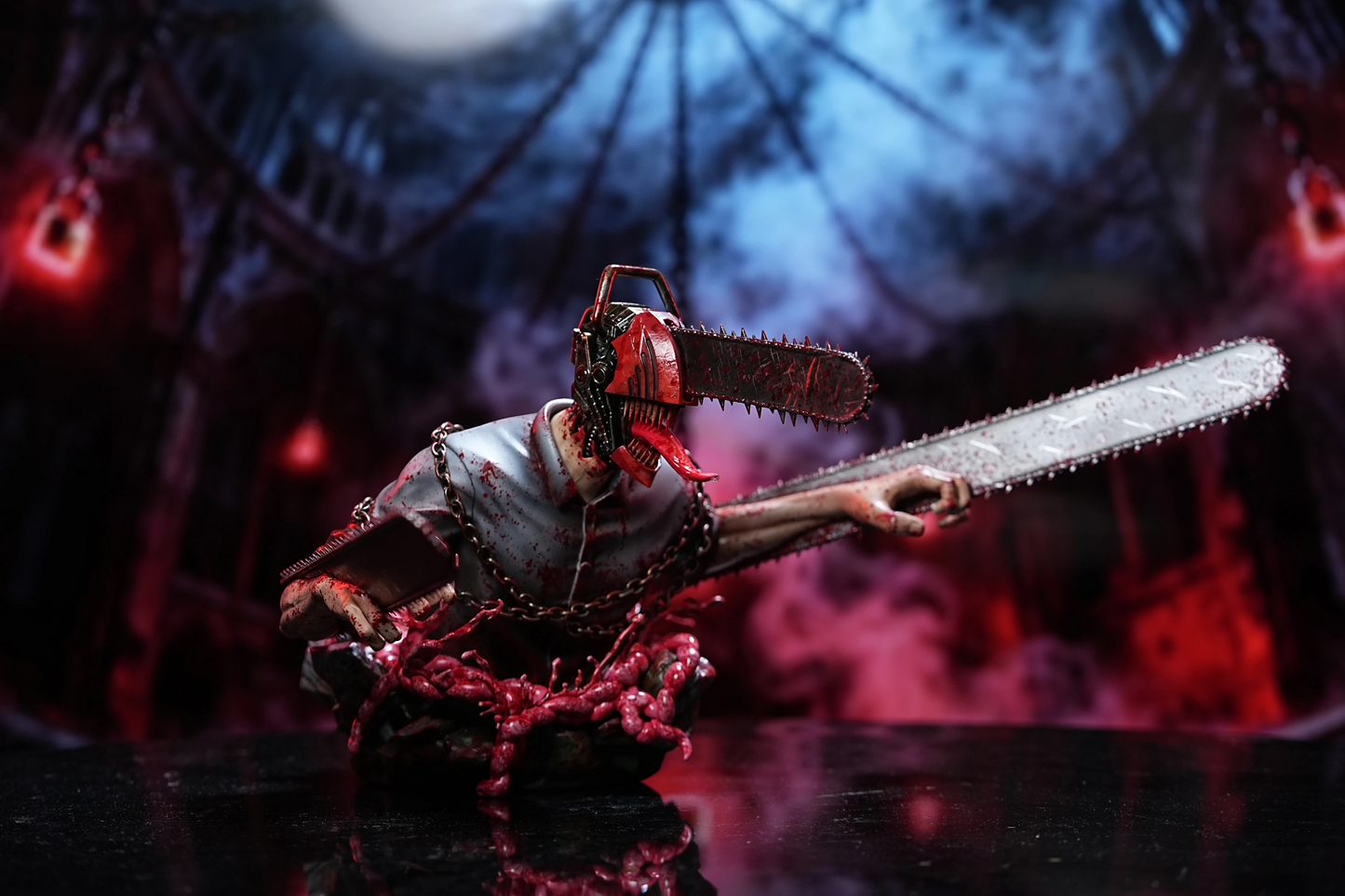 Preventa Resina Makima & Denji Figura Chainsaw Man Temptress & Four Horsemen Estudio