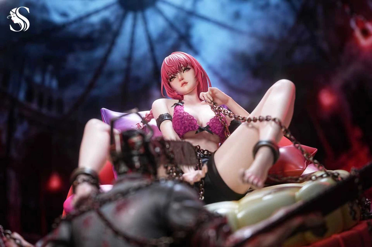Preventa Resina Makima & Denji Figura Chainsaw Man Temptress & Four Horsemen Estudio