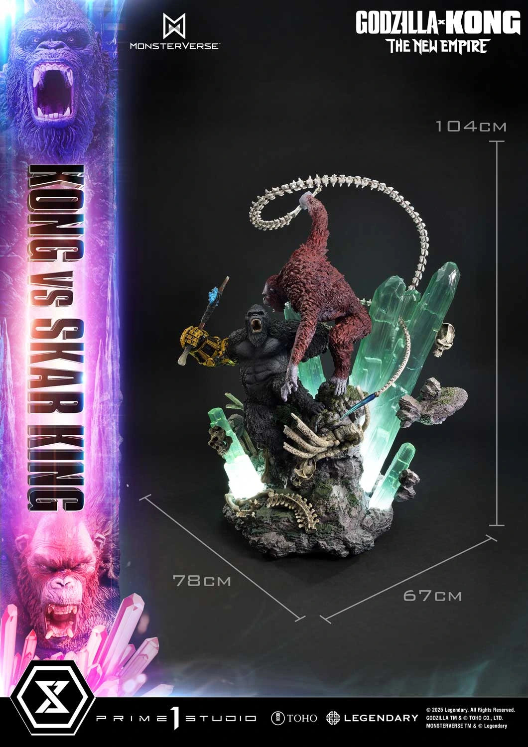 Preventa Resina Kong vs Skar King Figura Godzilla y Kong: El nuevo imperio  Prime 1 (Licencia) Estudio