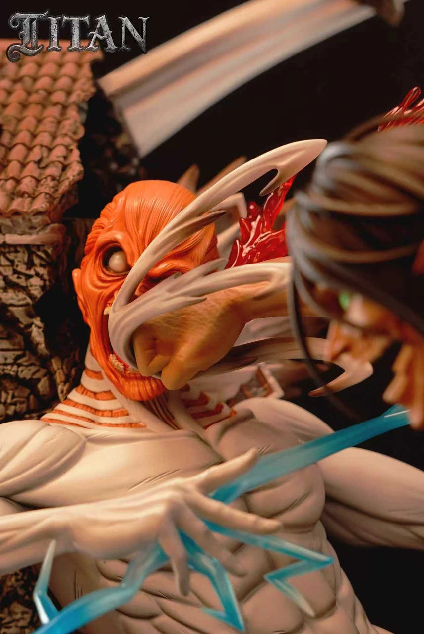 Preventa Resina Titán Martillo de Guerra vs Titán de Ataque Figura Attack On Titan TITAN Estudio